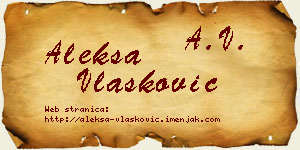 Aleksa Vlašković vizit kartica